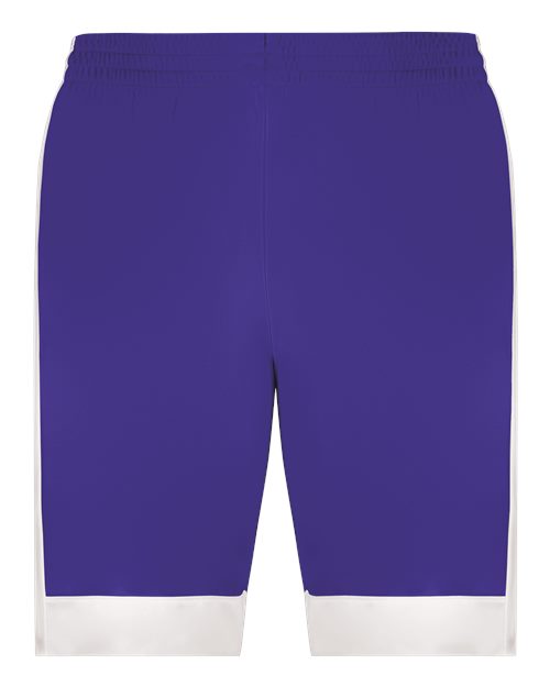 Load image into Gallery viewer, Augusta Sportswear 6890 Youth Match-Up Basketball Shorts - Purple/ White
