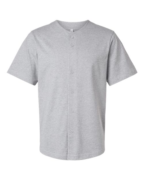 American Apparel 9004 Unisex Super Heavyweight Baseball Jersey - Heather Grey