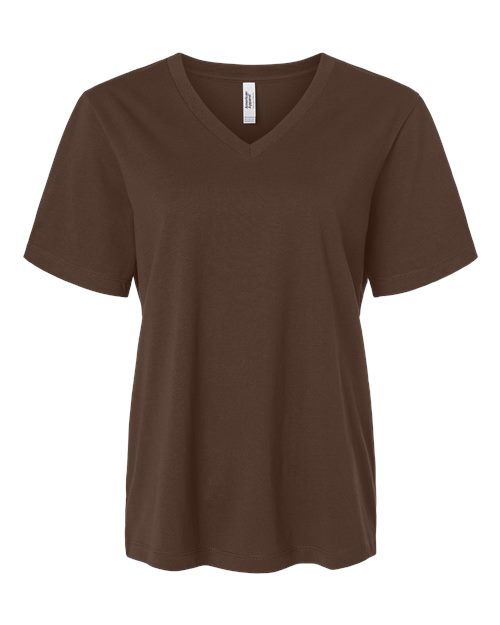 American Apparel 58V2 Women's Midweight V-Neck Tee - Brown
