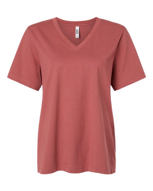 American Apparel 58V2 Women's Midweight V-Neck Tee - Canyon