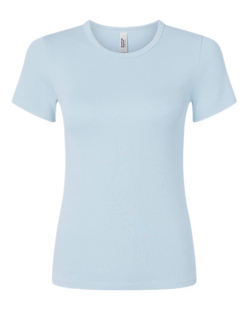 Load image into Gallery viewer, American Apparel BR2102 Women's Baby Rib Fitted Tee - Powder Blue
