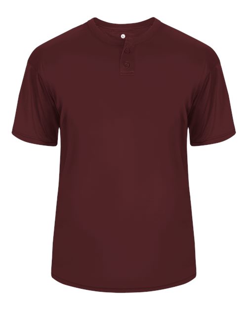 Alleson Athletic 7930 Men's B-Core Placket Jersey - Maroon