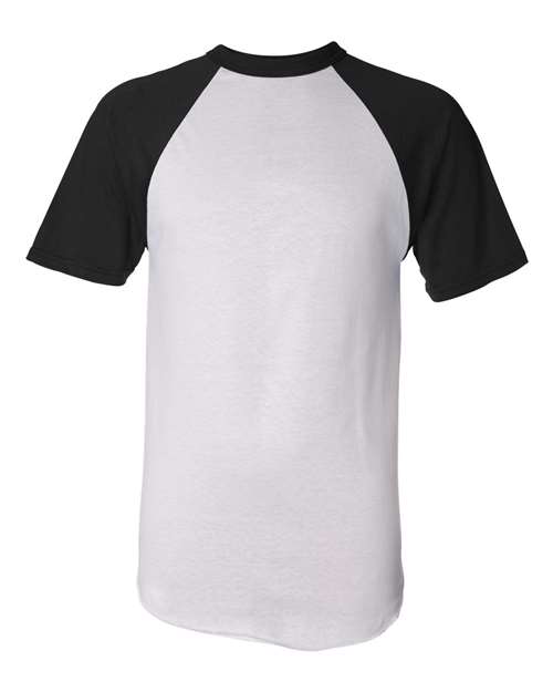 Augusta Sportswear 423 Unisex Raglan Baseball Jersey - White/ Black