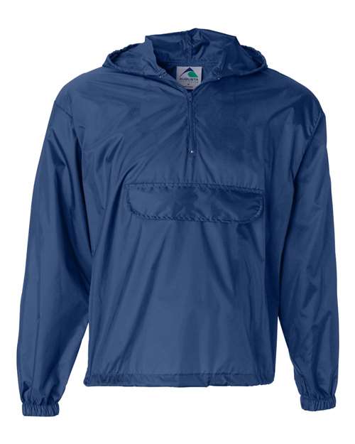 Augusta Sportswear 3130 Unisex Packable Half-Zip Hooded Pullover Jacket - Royal