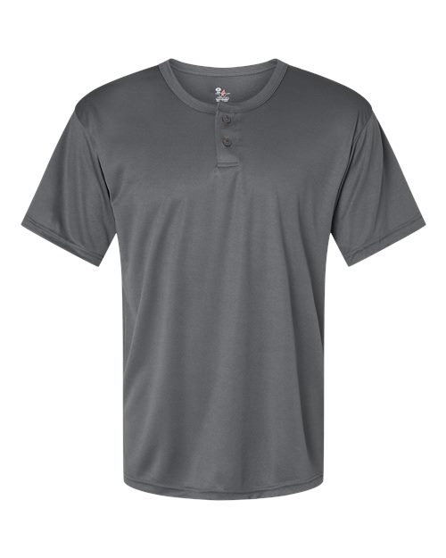 Alleson Athletic 7930 Men's B-Core Placket Jersey - Graphite