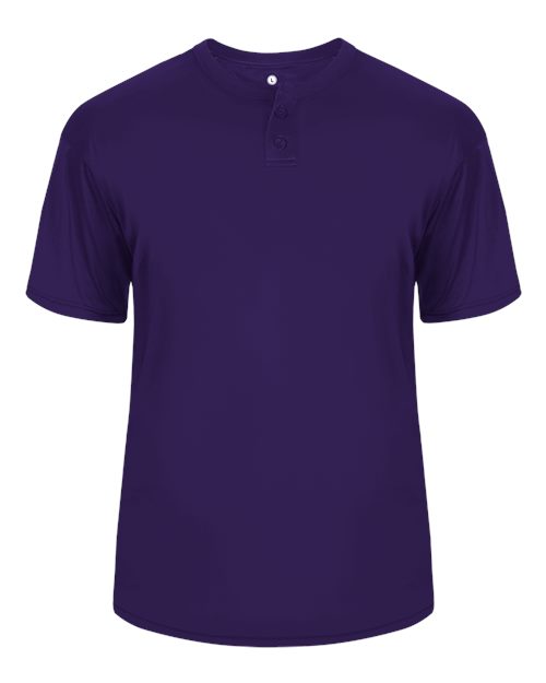 Alleson Athletic 7930 Men's B-Core Placket Jersey - Purple
