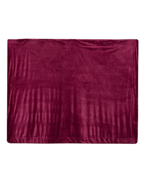 Alpine Fleece 8712 Micro Mink Sherpa Blanket - Burgundy