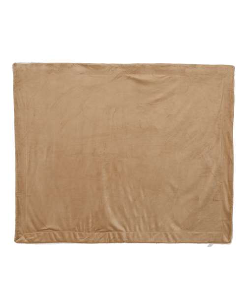 Load image into Gallery viewer, Alpine Fleece 8712 Micro Mink Sherpa Blanket - Camel
