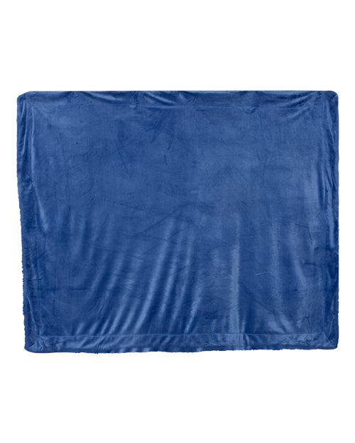 Alpine Fleece 8712 Micro Mink Sherpa Blanket - Royal