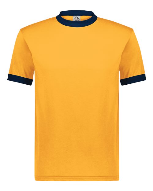 Augusta Sportswear 710 Unisex 50/50 Ringer T-Shirt - Gold/ Navy