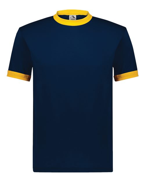 Augusta Sportswear 710 Unisex 50/50 Ringer T-Shirt - Navy/ Gold