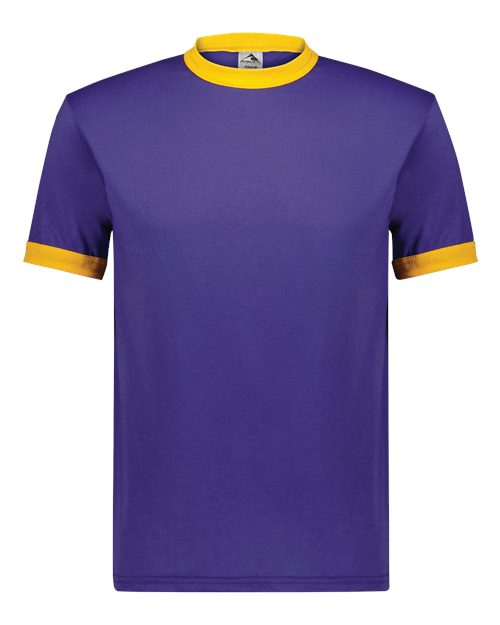 Augusta Sportswear 710 Unisex 50/50 Ringer T-Shirt - Purple/ Gold