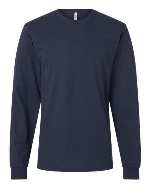 Load image into Gallery viewer, American Apparel 2007 Unisex Fine Jersey Long Sleeve Tee - Navy
