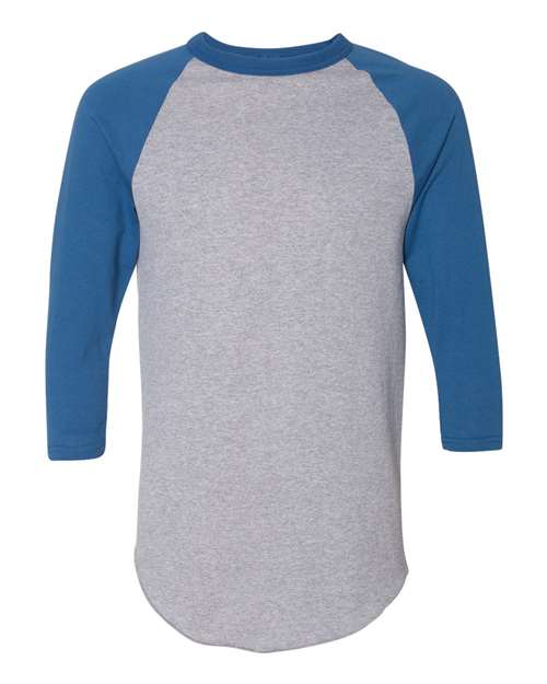 Augusta Sportswear 4420 Unisex Three-Quarter Raglan Sleeve Baseball Jersey T-Shirt - Athletic Heather/ Royal