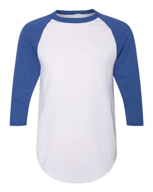 Augusta Sportswear 4420 Unisex Three-Quarter Raglan Sleeve Baseball Jersey T-Shirt - White/ Royal