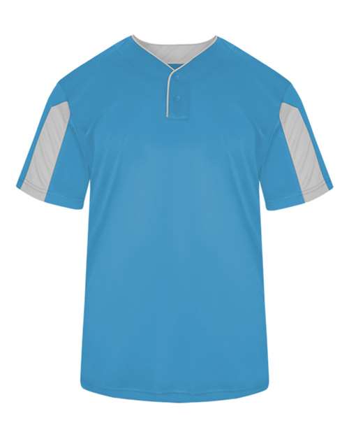 Alleson Athletic 7976 Men's Striker Placket - Columbia Blue/ White