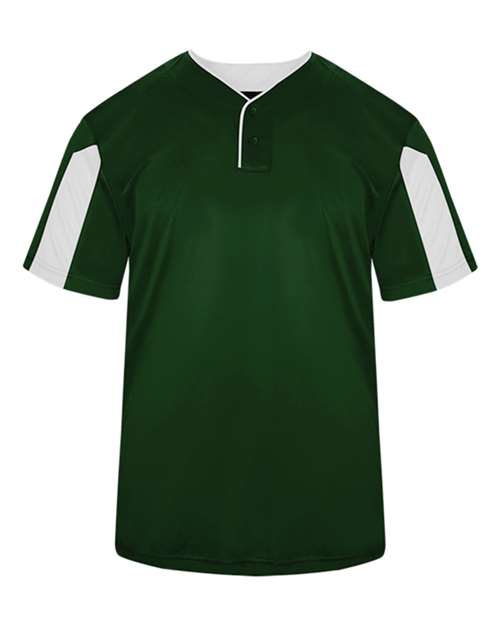 Alleson Athletic 7976 Men's Striker Placket - Forest/ White
