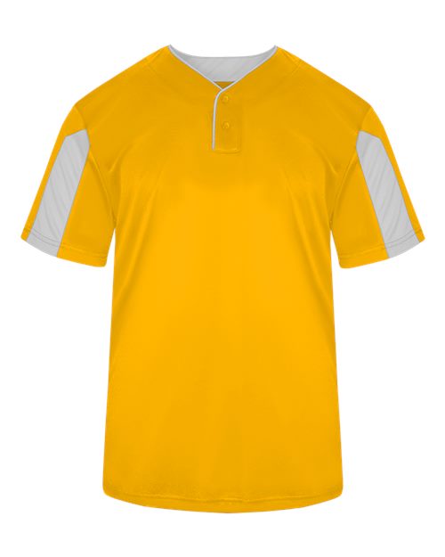 Load image into Gallery viewer, Alleson Athletic 7976 Men's Striker Placket - Gold/ White
