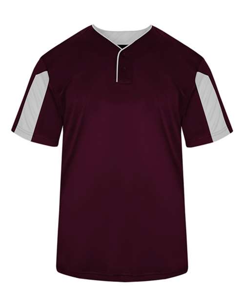 Alleson Athletic 7976 Men's Striker Placket - Maroon/ White