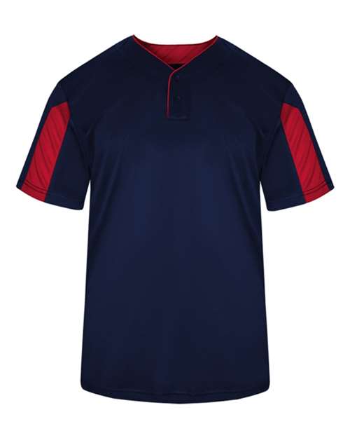 Load image into Gallery viewer, Alleson Athletic 7976 Men's Striker Placket - Navy/ Red
