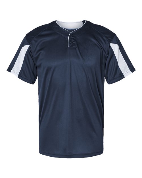 Load image into Gallery viewer, Alleson Athletic 7976 Men's Striker Placket - Navy/ White
