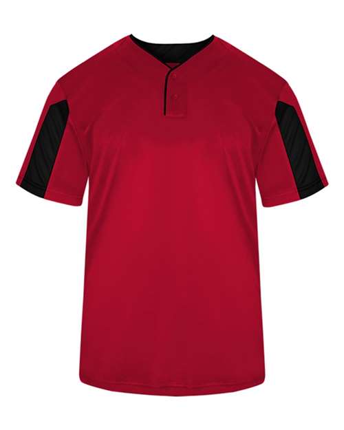 Load image into Gallery viewer, Alleson Athletic 7976 Men's Striker Placket - Red/ Black
