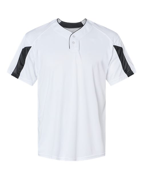 Alleson Athletic 7976 Men's Striker Placket - White/ Black