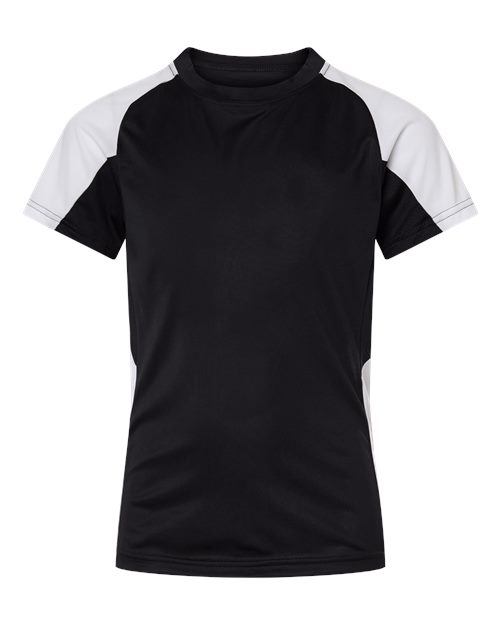 Augusta Sportswear 1518 Youth Cutter Jersey - Black/ White