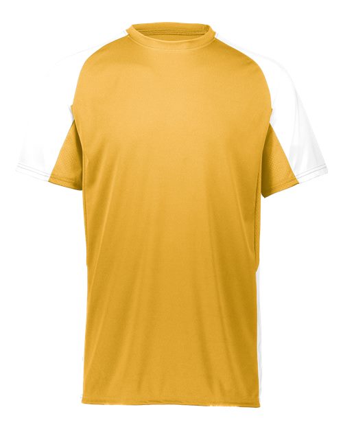 Load image into Gallery viewer, Augusta Sportswear 1518 Youth Cutter Jersey - Athletic Gold/ White

