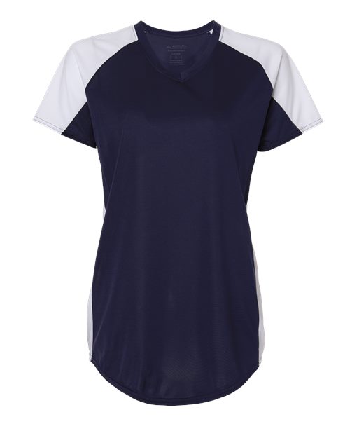 Augusta Sportswear 1522 Women's Cutter Jersey - Navy/ White