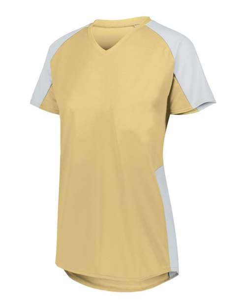Augusta Sportswear 1522 Women's Cutter Jersey - Vegas Gold/ White