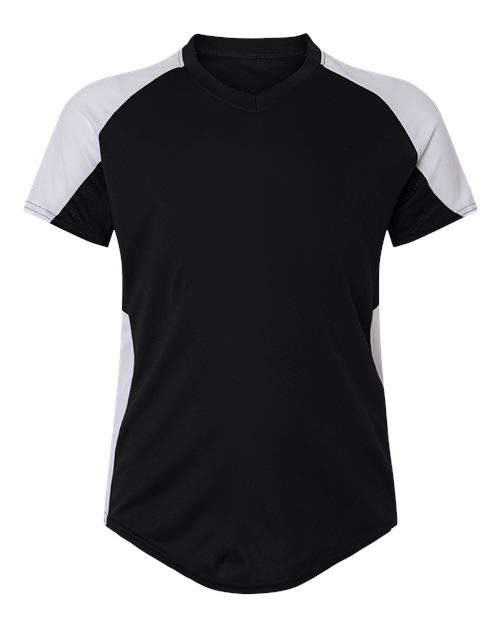 Load image into Gallery viewer, Augusta Sportswear 1523 Girls' Cutter Jersey - Black/ White
