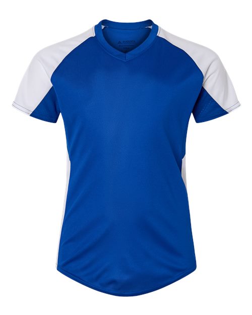 Augusta Sportswear 1523 Girls' Cutter Jersey - Royal/ White