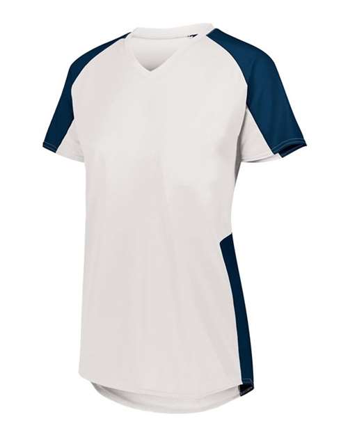 Augusta Sportswear 1523 Girls' Cutter Jersey - White/ Navy