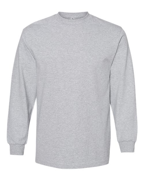 American Apparel 1304 Unisex Heavyweight Cotton Long Sleeve Tee - Heather Grey