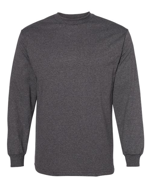 American Apparel 1304 Unisex Heavyweight Cotton Long Sleeve Tee - Heather Charcoal