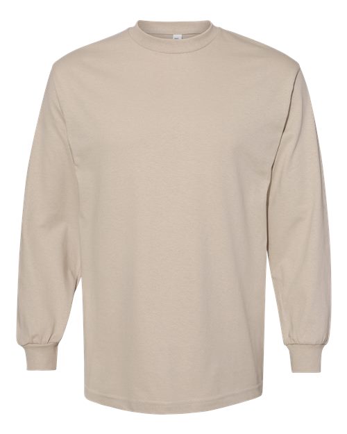 American Apparel 1304 Unisex Heavyweight Cotton Long Sleeve Tee - Sand