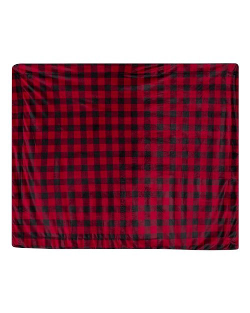 Load image into Gallery viewer, Alpine Fleece 8712 Micro Mink Sherpa Blanket - Red Buffalo
