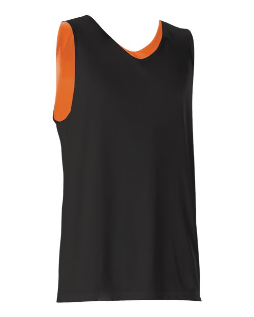 Load image into Gallery viewer, Alleson Athletic 506CR Men's Reversible Tank - Black/ Orange
