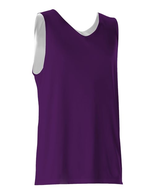 Alleson Athletic 506CR Men's Reversible Tank - Purple/ White