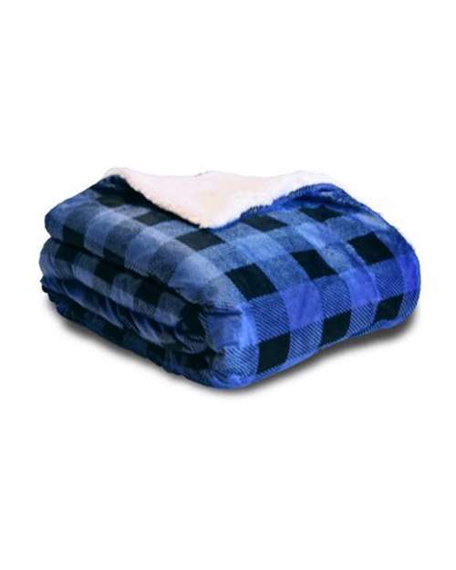 Load image into Gallery viewer, Alpine Fleece 8712 Micro Mink Sherpa Blanket - Royal Buffalo
