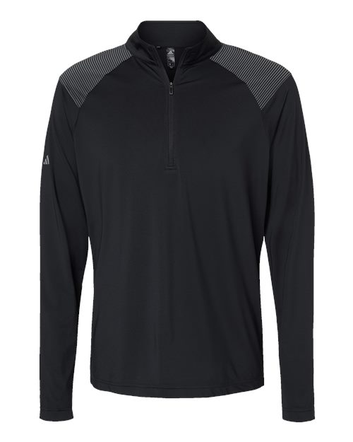 Load image into Gallery viewer, Adidas A520 Men's Ultimate365 Lightweight Shoulder Stripe Quarter-Zip Pullover - Black
