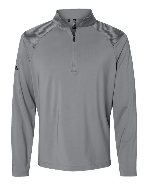 Load image into Gallery viewer, Adidas A520 Men's Ultimate365 Lightweight Shoulder Stripe Quarter-Zip Pullover - Grey Three
