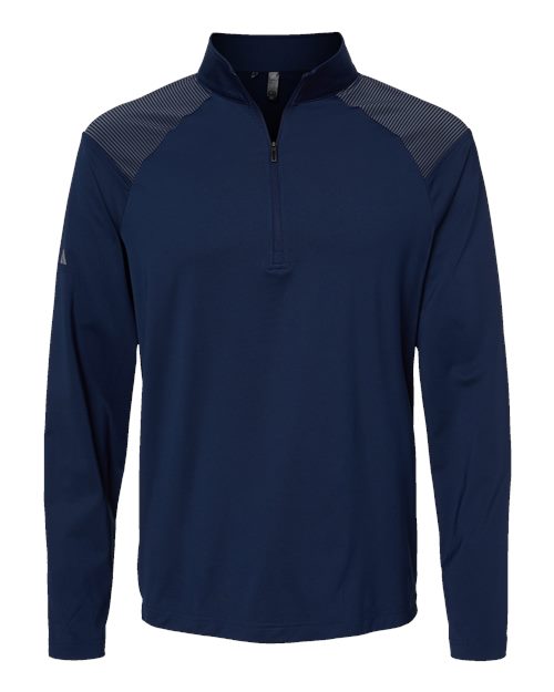 Load image into Gallery viewer, Adidas A520 Men's Ultimate365 Lightweight Shoulder Stripe Quarter-Zip Pullover - Team Navy Blue
