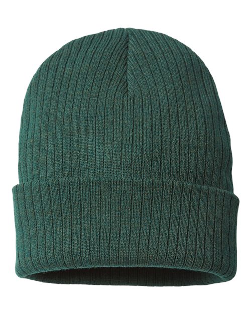 Load image into Gallery viewer, Atlantis Headwear RIO Sustainable Rib Cuffed Beanie - Bottle Green

