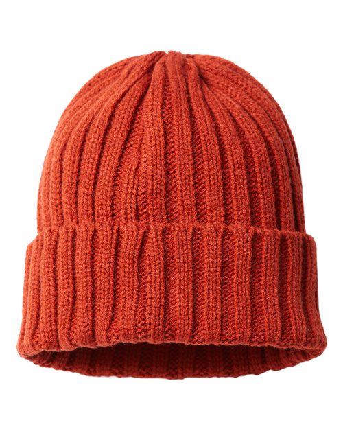 Load image into Gallery viewer, Atlantis Headwear SHORE Sustainable Cable Knit Cuffed Beanie - Rusty
