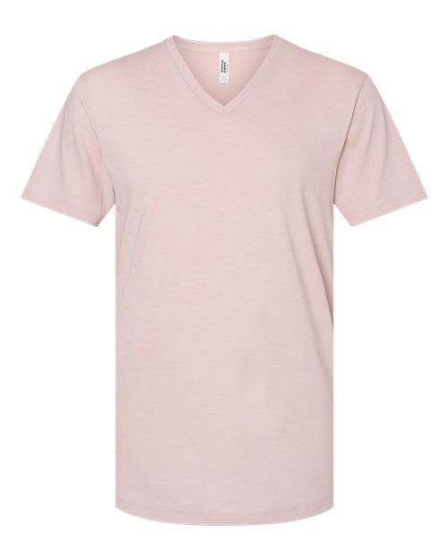 American Apparel 2006CVC Unisex CVC V-Neck Tee - Heather Blush