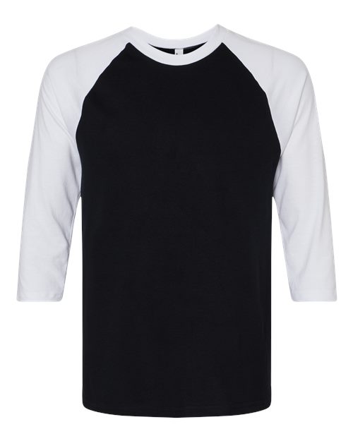 Load image into Gallery viewer, American Apparel 2003CVC Unisex CVC Raglan Tee - Black/ White
