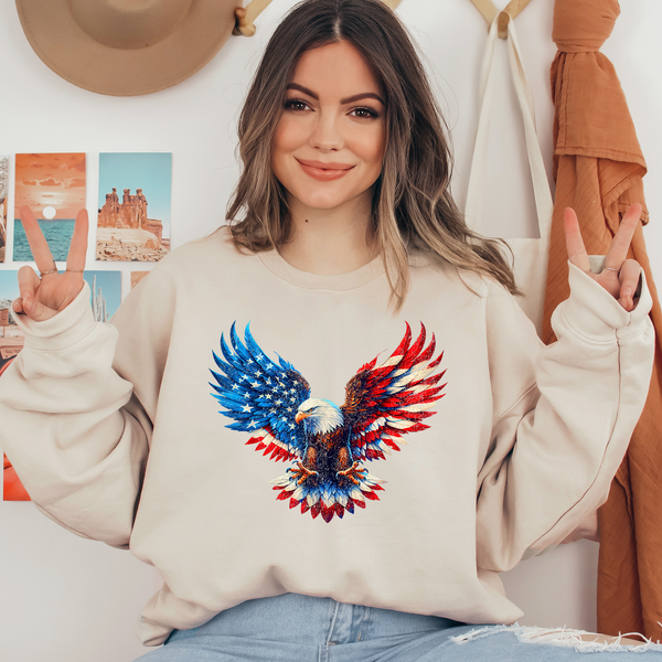 Memorial Day Eagle Ready To Press DTF Transfers, DTF Hot Peel
