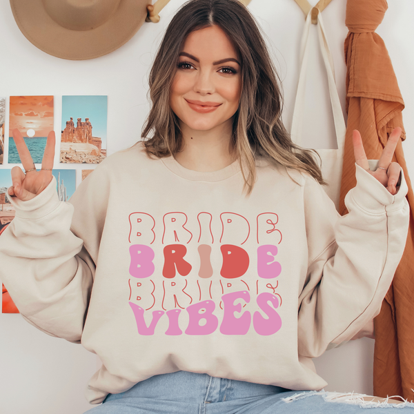 Bride Vibes Soft Color Ready To Press DTF Transfers, DTF Hot Peel
